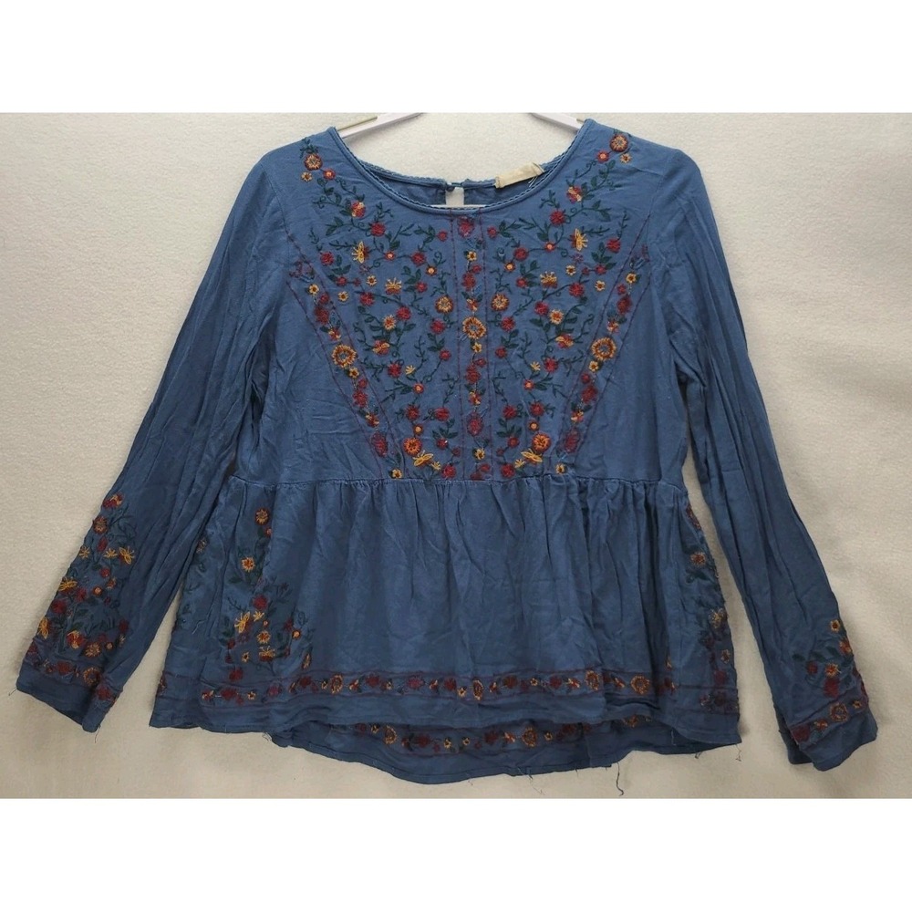 Altard State Embroidered Peplum Top Boho Hippie Festival Fairy 90s Y2K